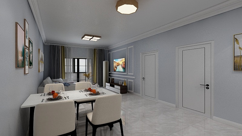 颛孙-海亮天御124.00㎡20号楼东户3室2厅1卫1厨-装修设计方案