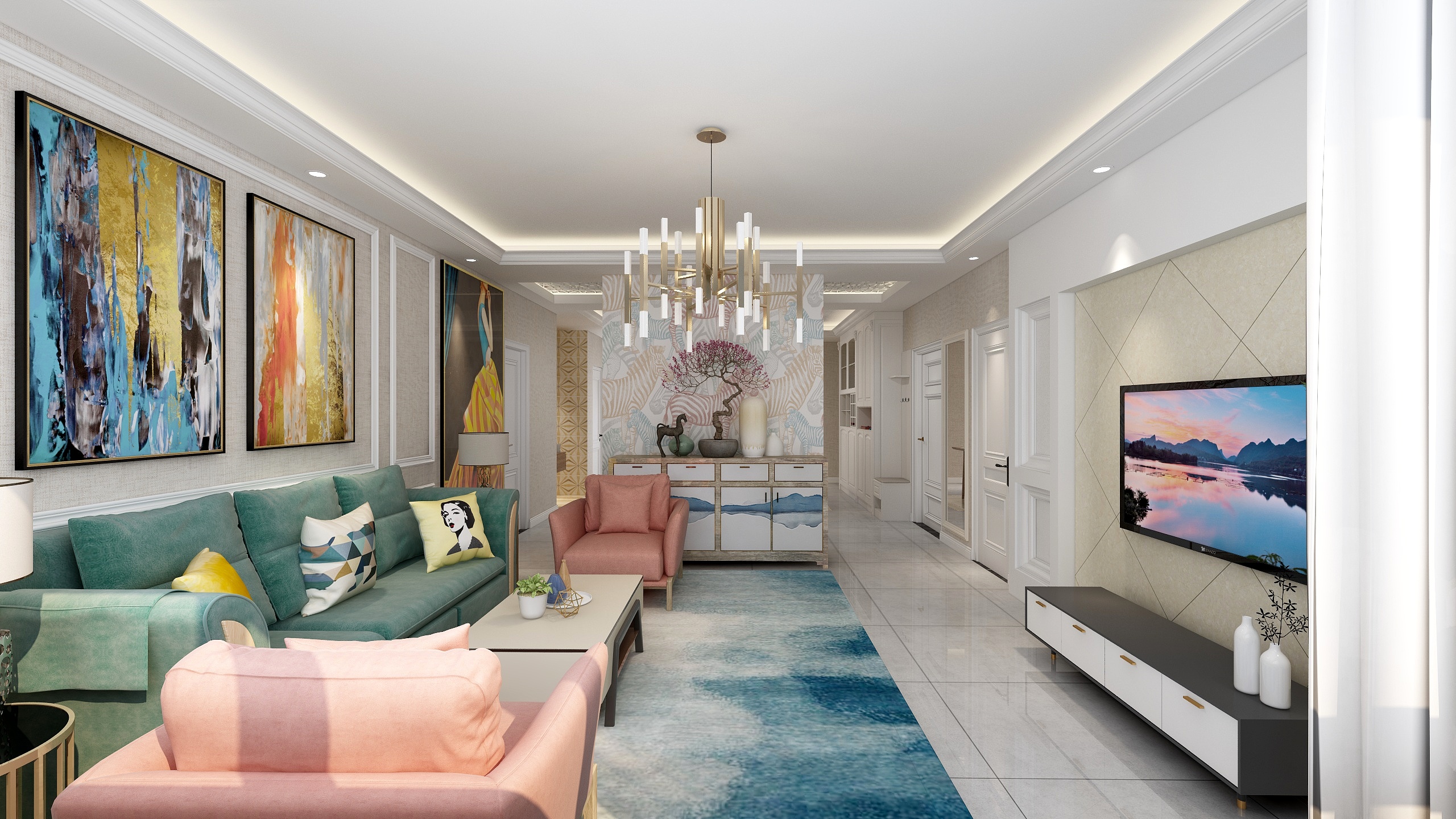 宅美国际丨设计-春茧装修效果图