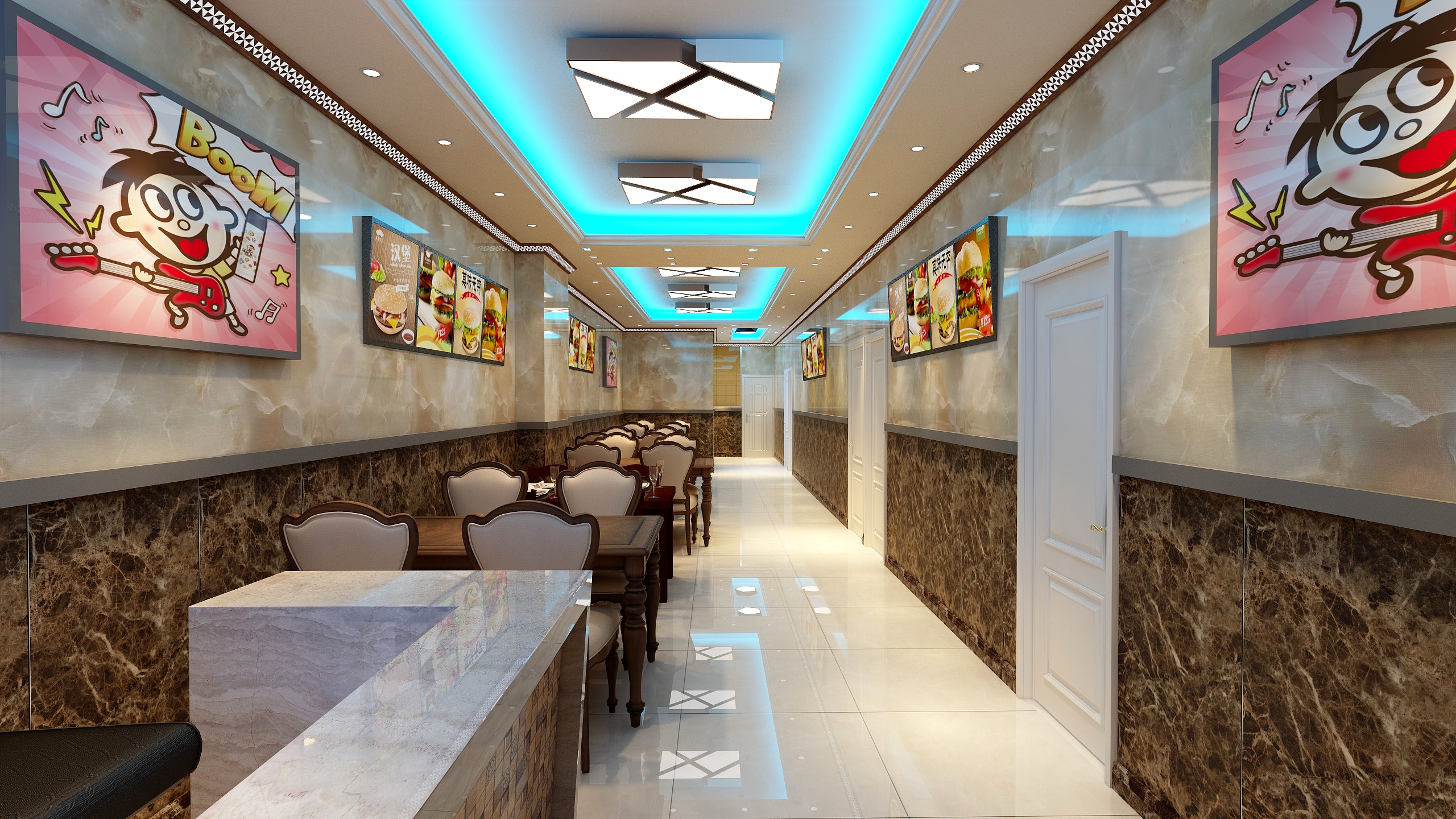 设计施工队-回族餐厅-装修设计方案