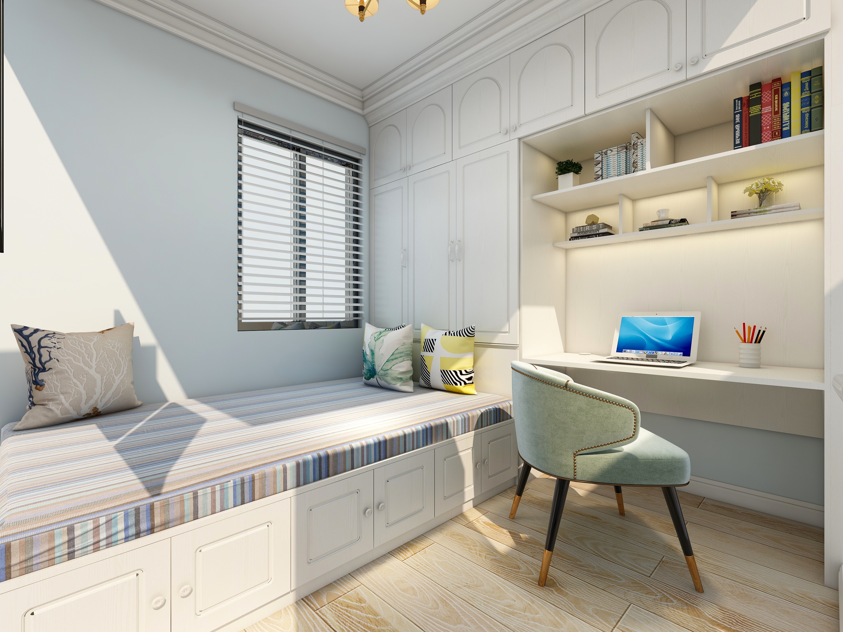 李立猛-现代简约三居室一层儿童房装修效果图第2张