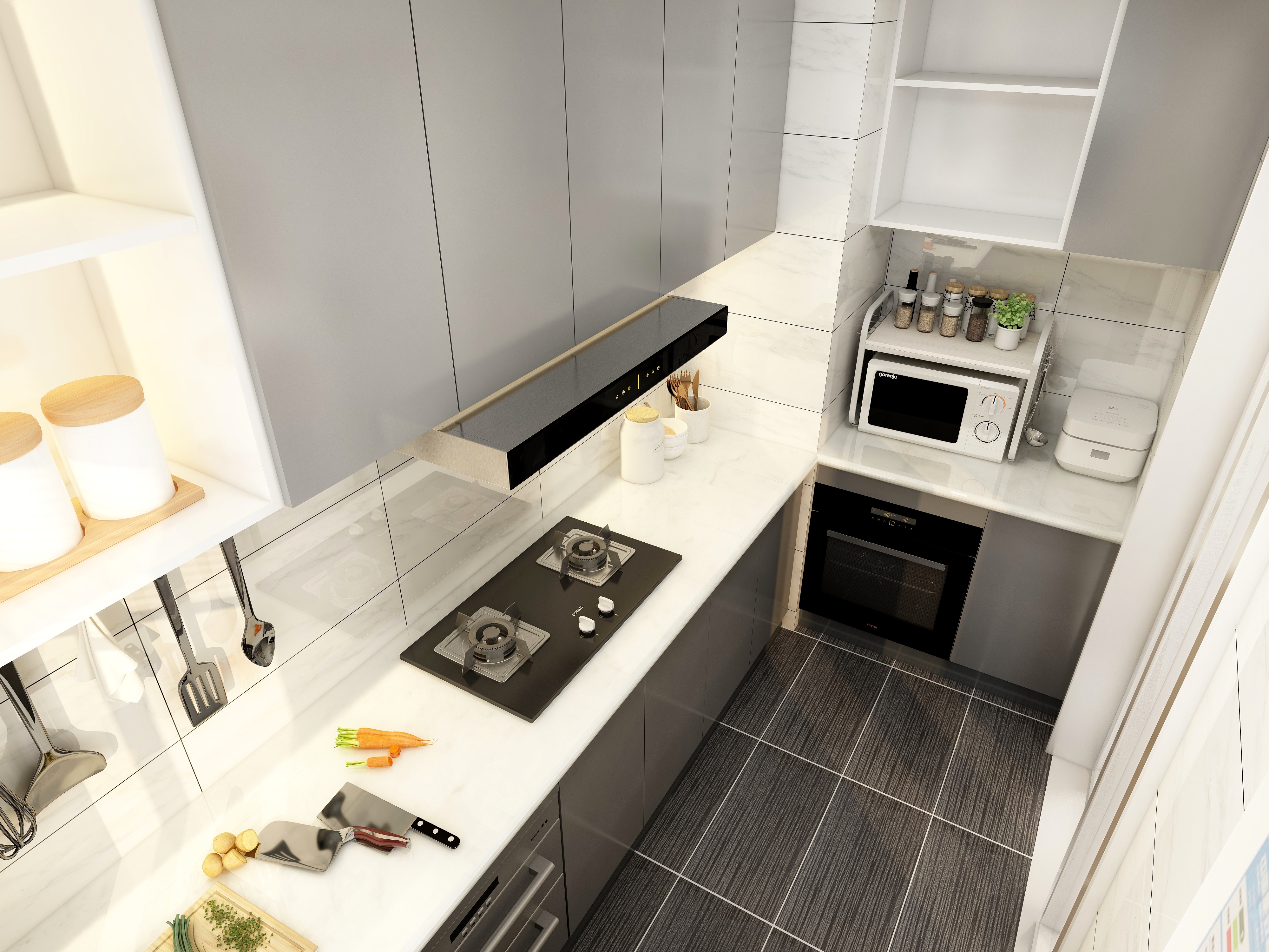 陈建伟-114㎡现代两居装修效果图