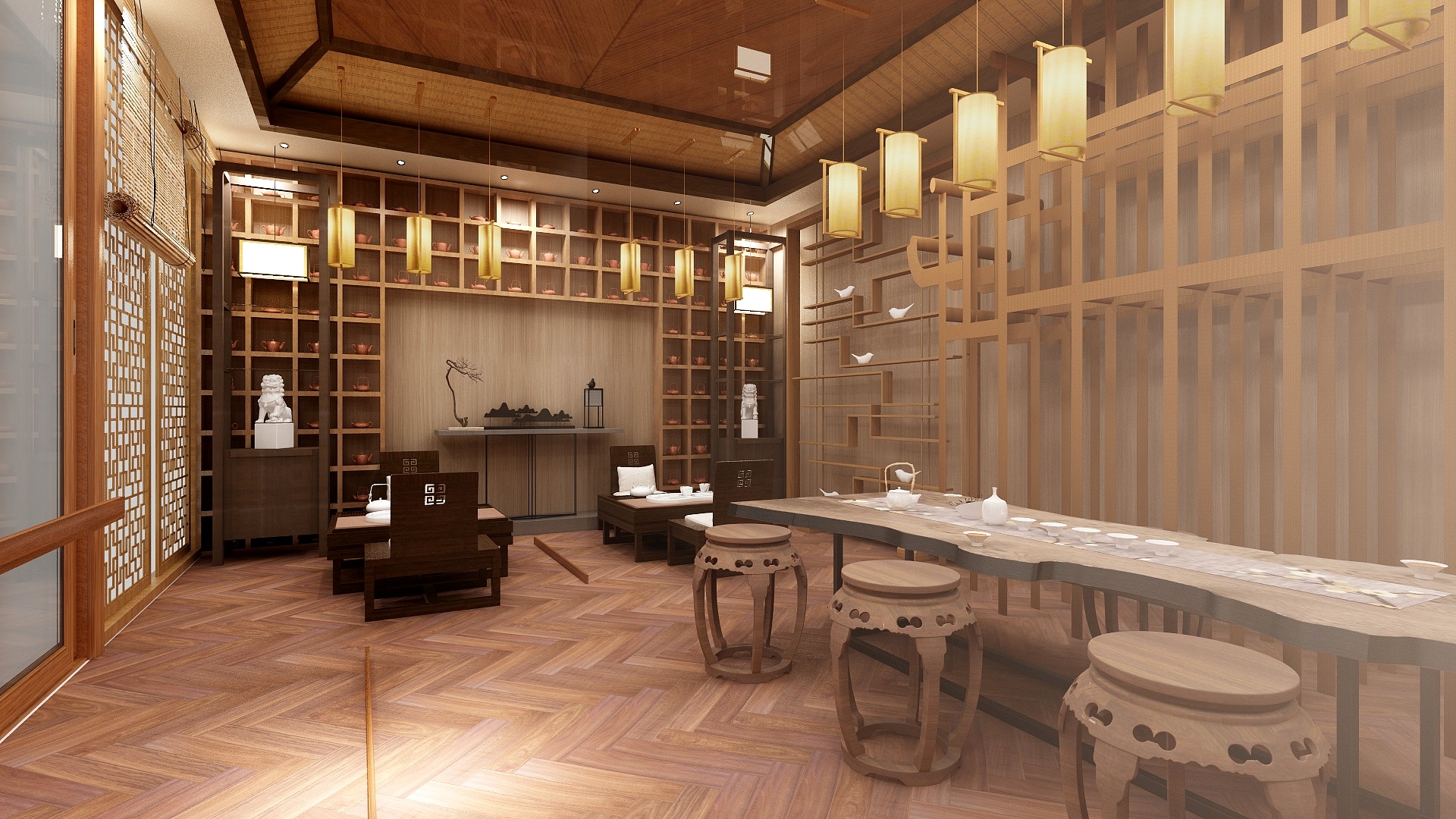 源心设计-【工装】洞经古乐展示厅与休闲茶室-装修设计方案