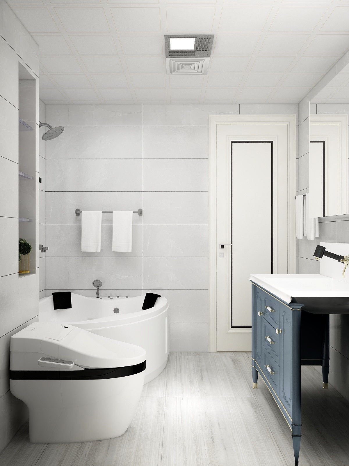 朱晨希-162㎡简美两居一层卫生间装修效果图第1张