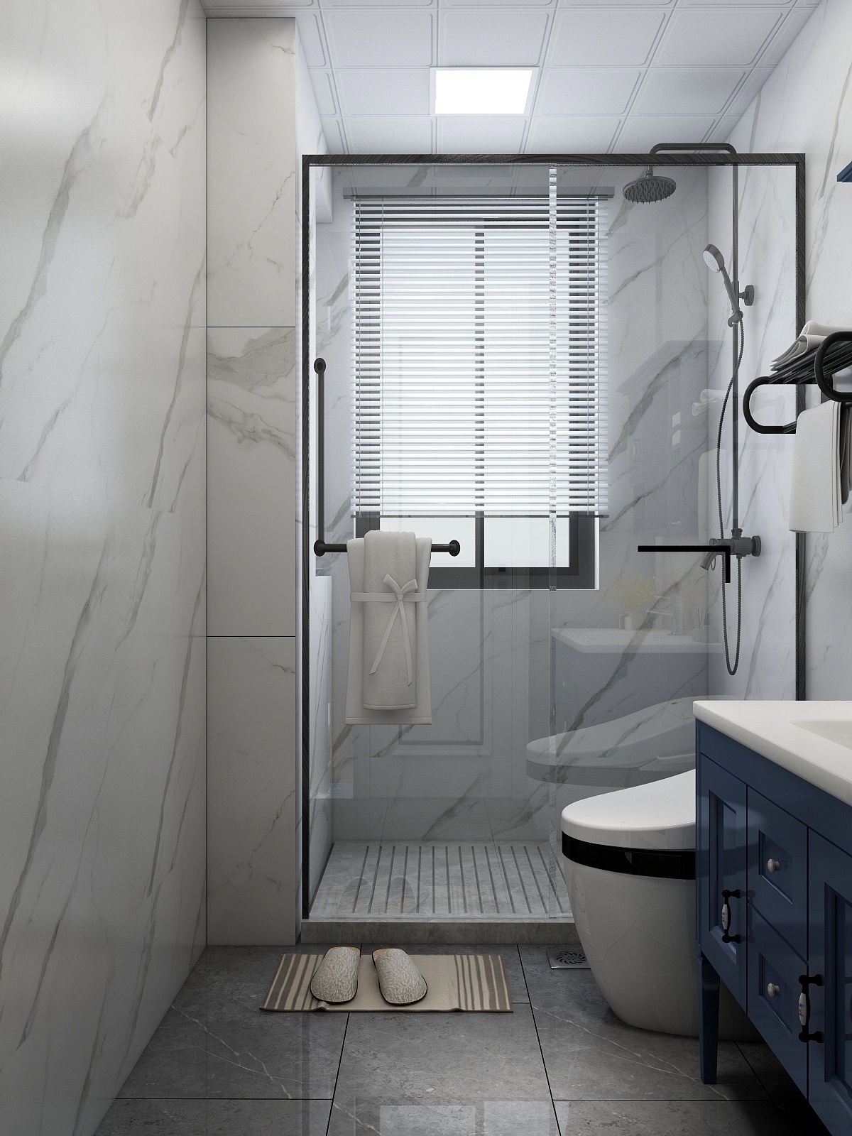 朱晨希-162㎡简美两居一层卫生间装修效果图第1张