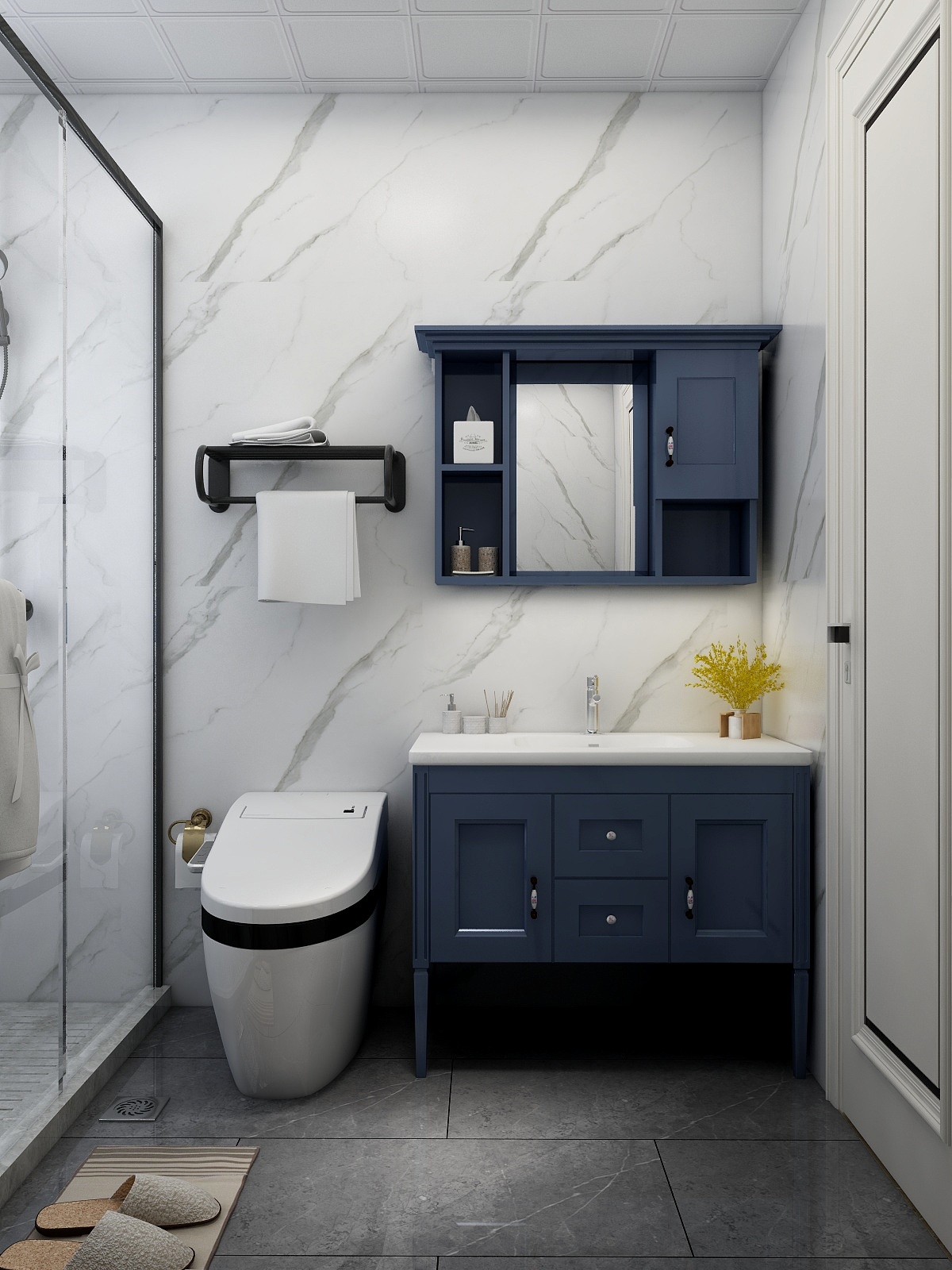 朱晨希-162㎡简美两居一层卫生间装修效果图第2张