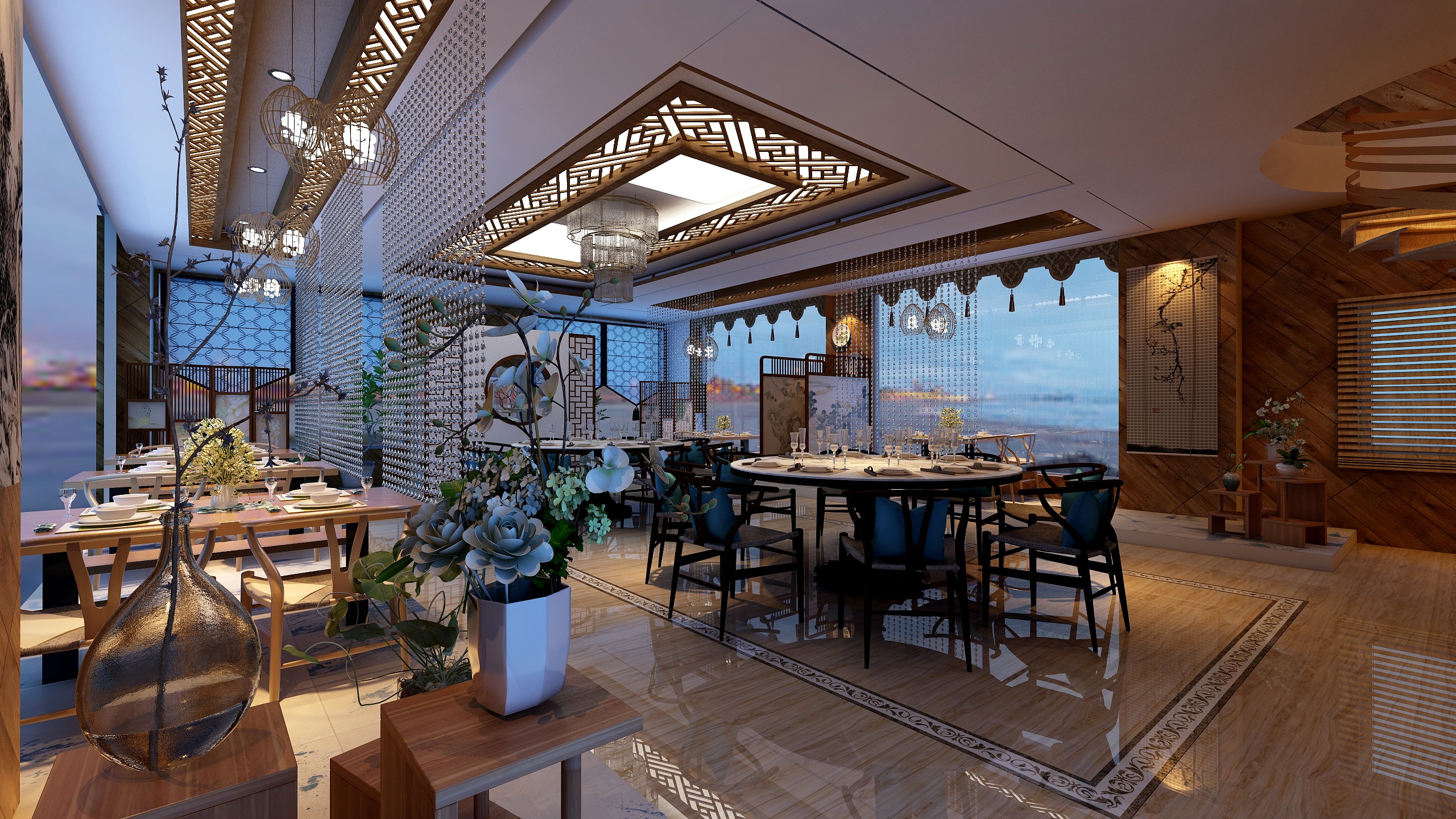 木易室内装饰设计-韵餐厅设计-装修设计方案