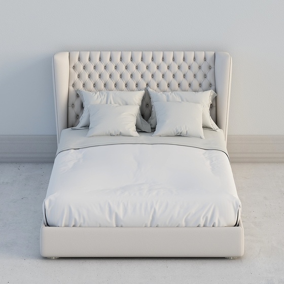 American Modern Luxury Twin Beds,Twin Beds,Gray,King 1.9m