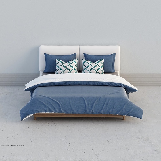 Asian Twin Beds,Twin Beds,Gray+Blue,Other