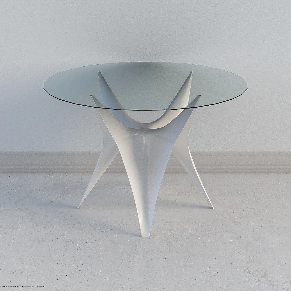 现代玻璃餐桌-133D模型