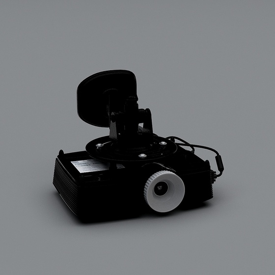 Vintage Cinema Projector 3D Model in Black