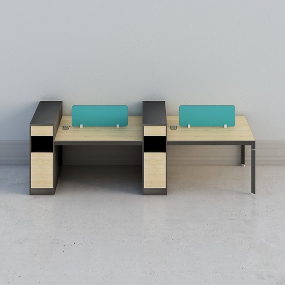 New combination table 02 office desk office desk material model, New