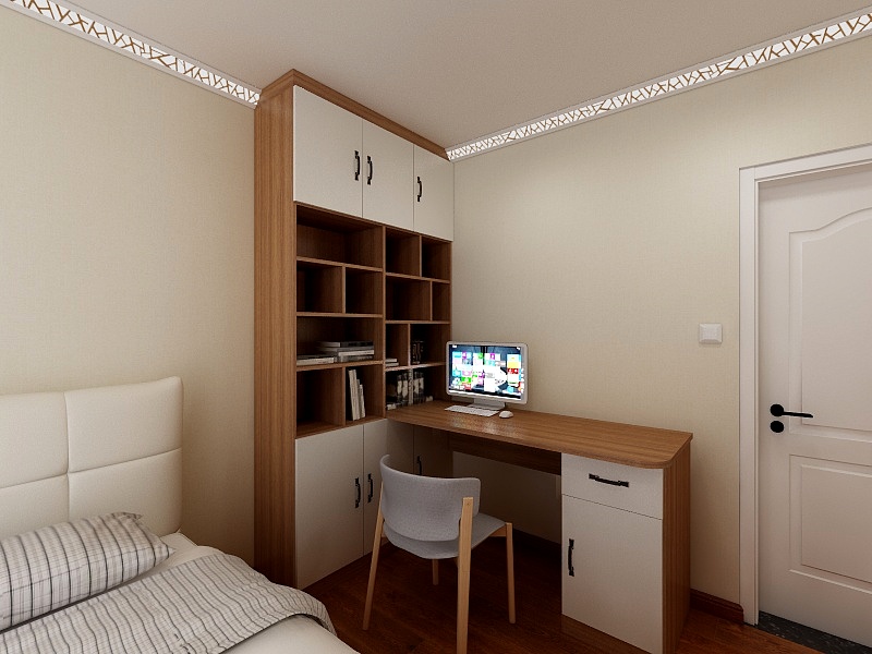 拉米乐曹贺-财富湾书房方案一-装修设计方案