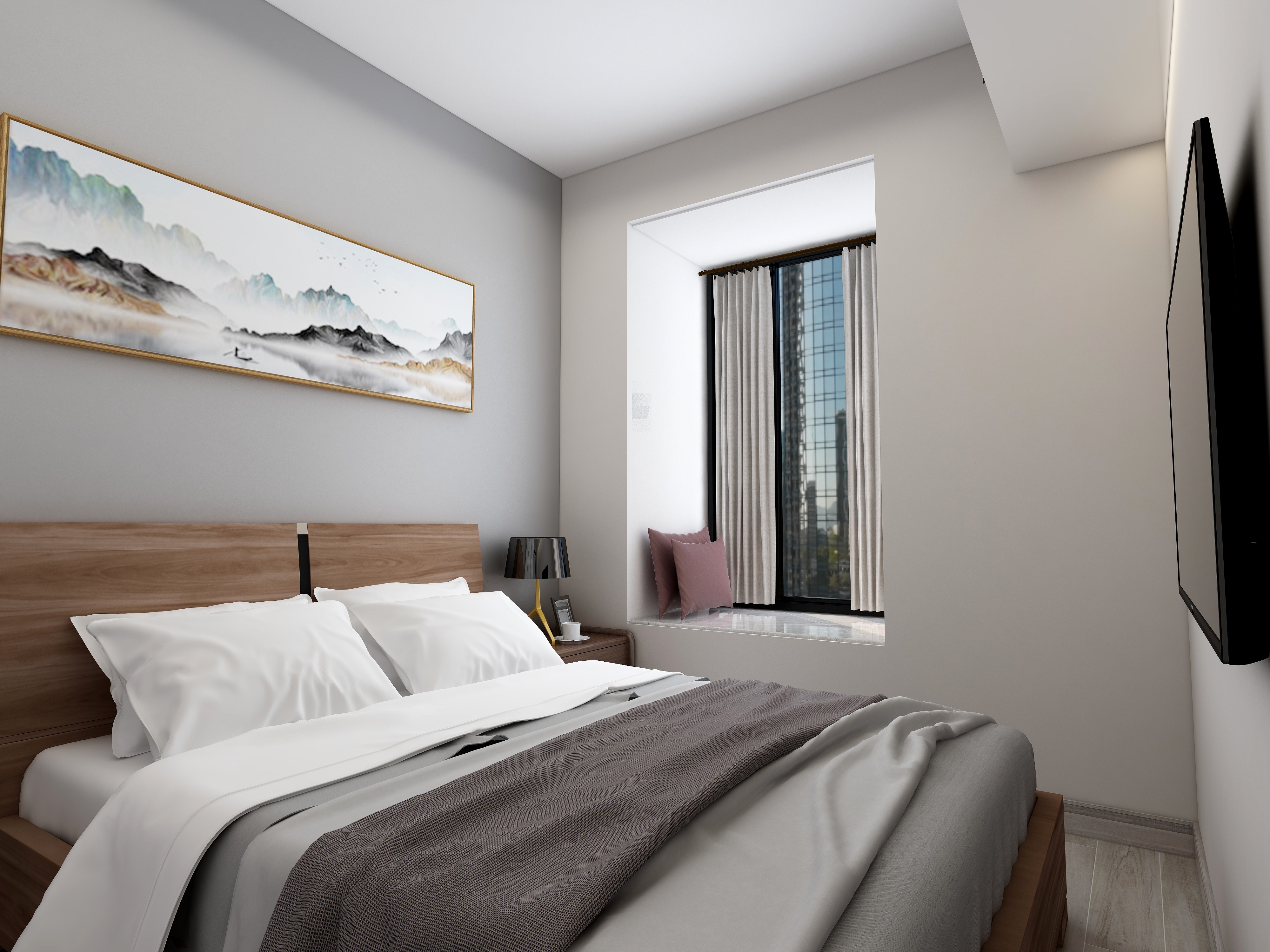 李青越-75㎡现代三居装修效果图