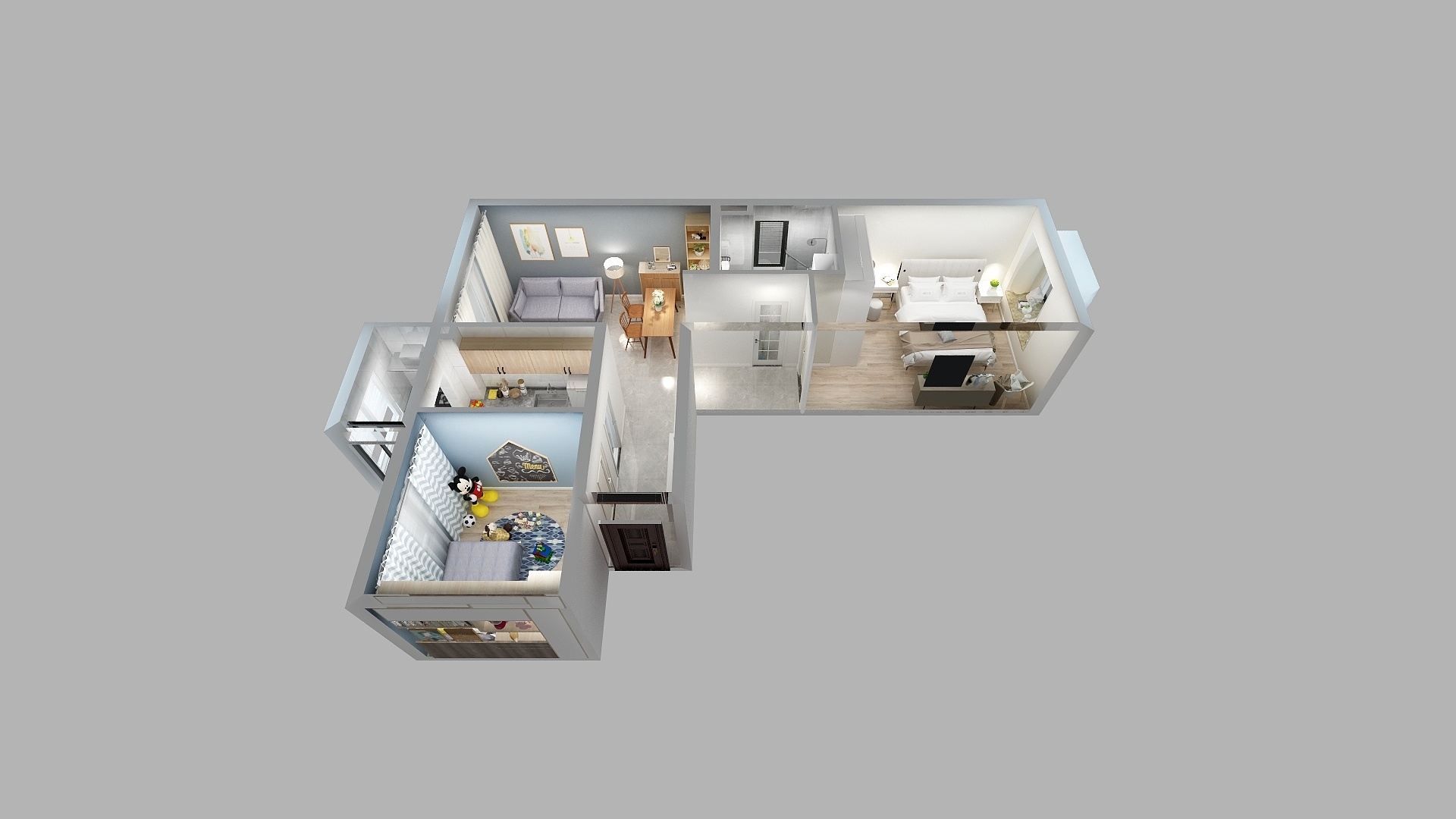 设计界小学生-广华新城80A户型酷家乐01-装修设计方案