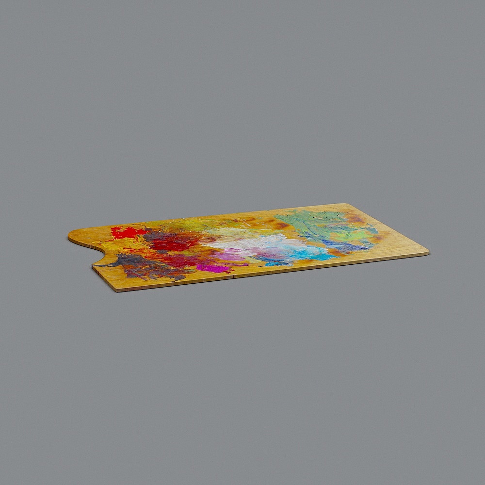 调色盘-13D模型