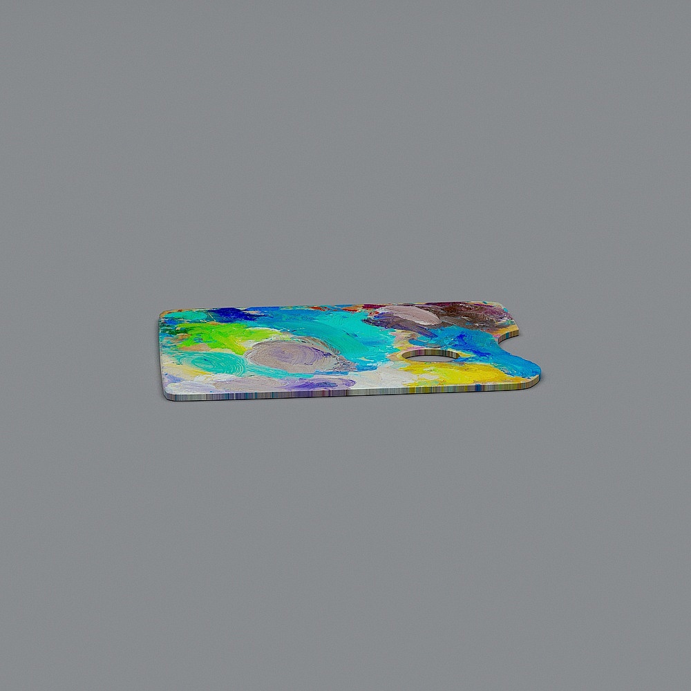 调色盘-33D模型