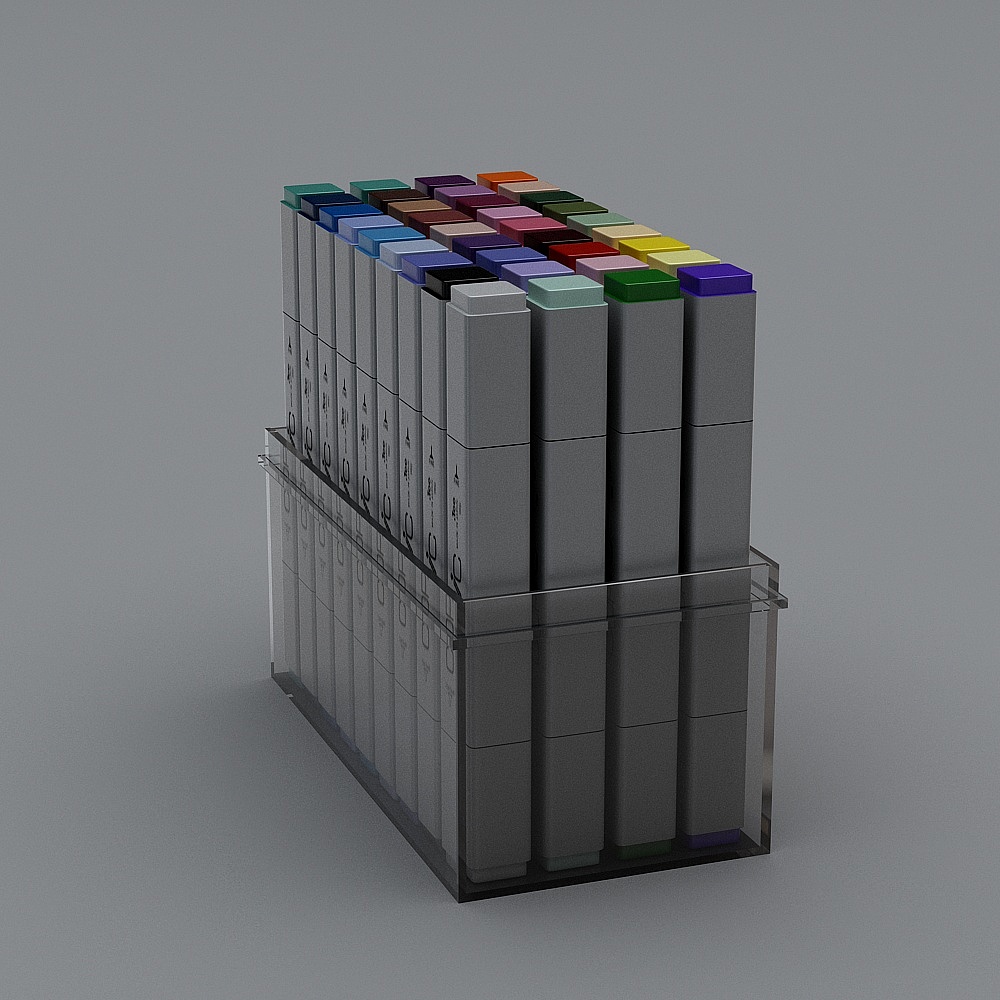 现代美术绘画用品-33D模型