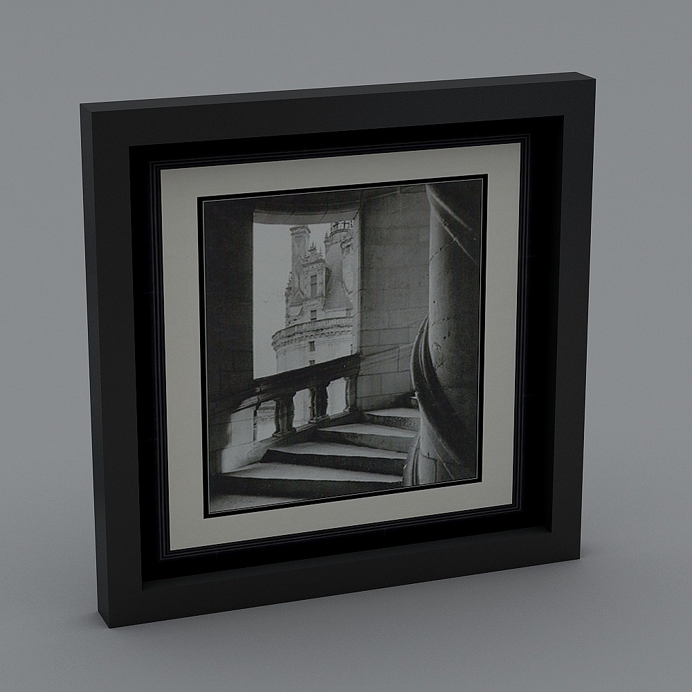 现代公共卫生间-装饰画-33D模型