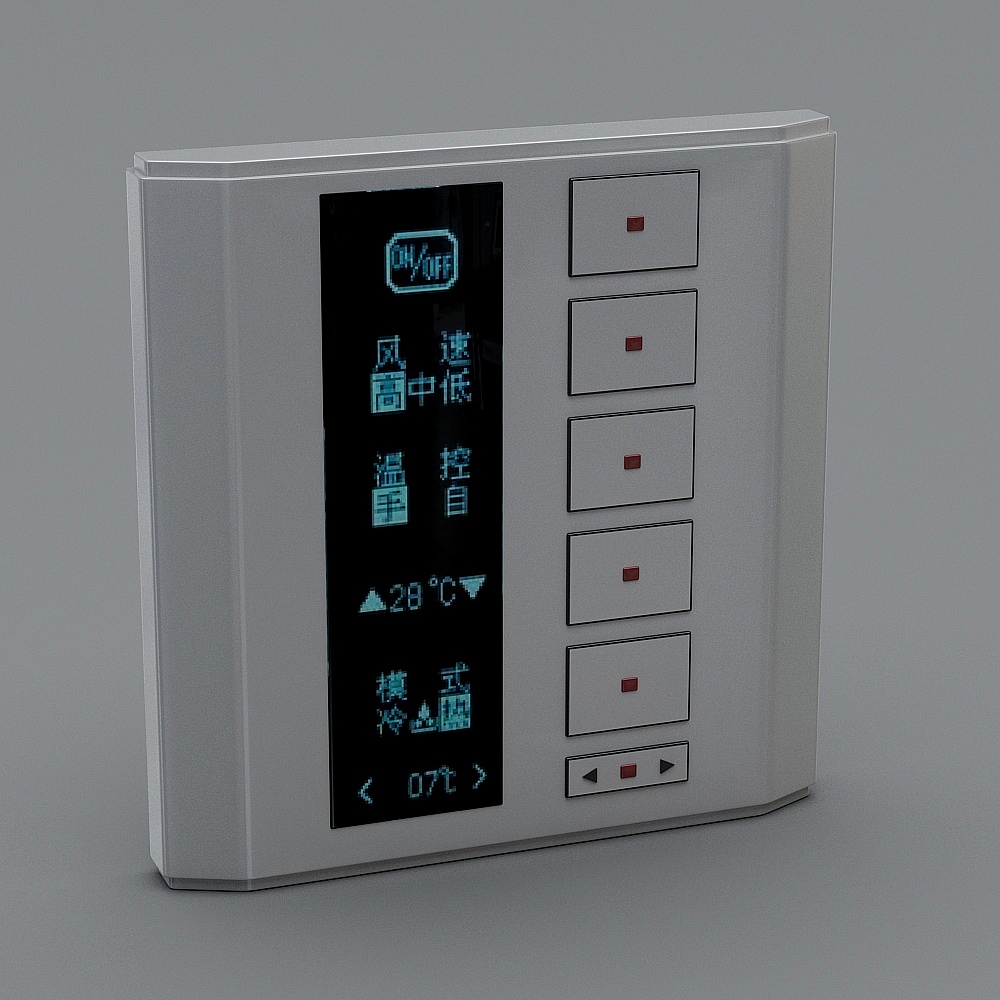 空调开关-93D模型