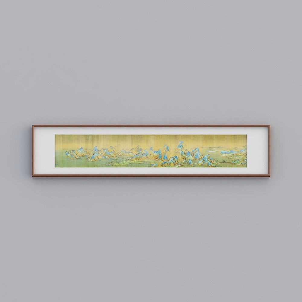 千里江山图国画新中式客厅装饰画办公室挂画名画山水 王希孟twhxd-zs-gg-sk-15