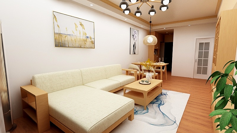 八益南洋一品-万科第五城91.00㎡高白目的-装修设计方案