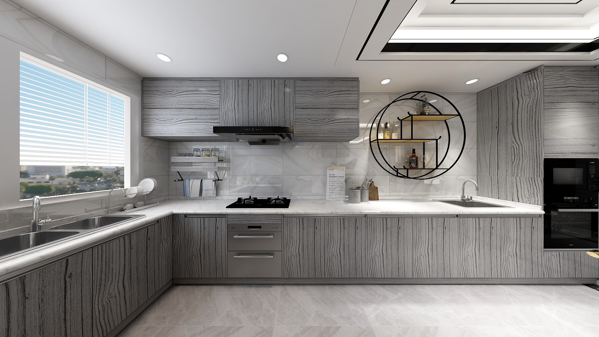 设计师谢榭-131方新中式三居装修效果图