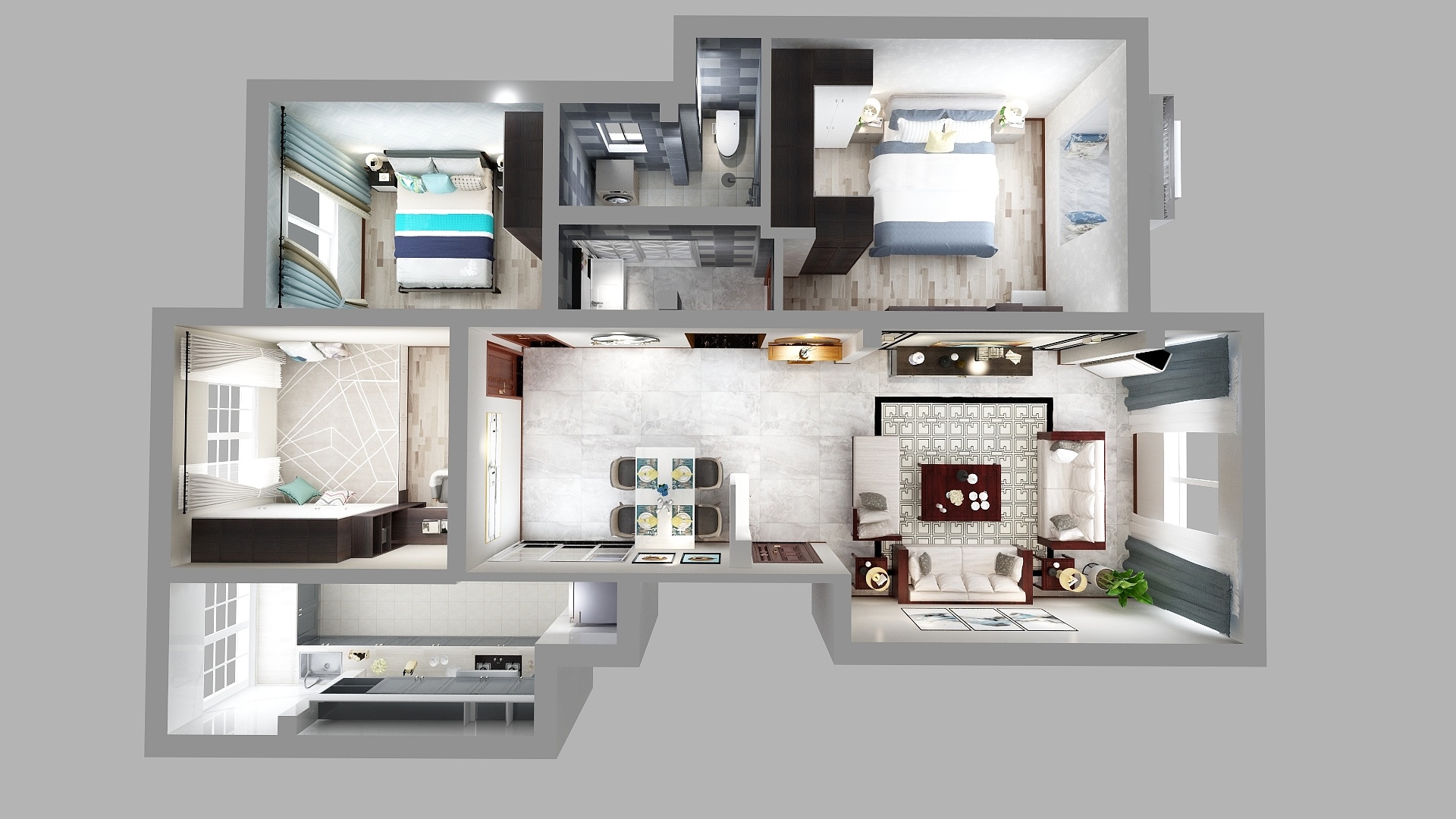 佰博定制-公务员小区15-2-302-装修设计方案