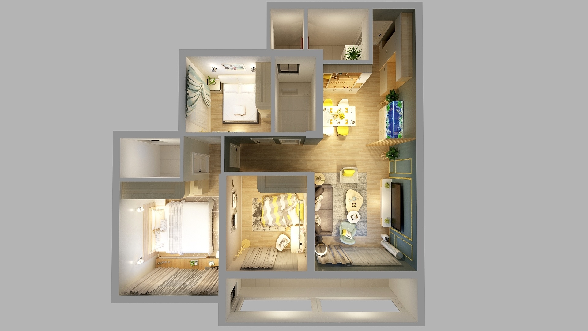 JackaAIK-城市名庭86.00㎡-装修设计方案