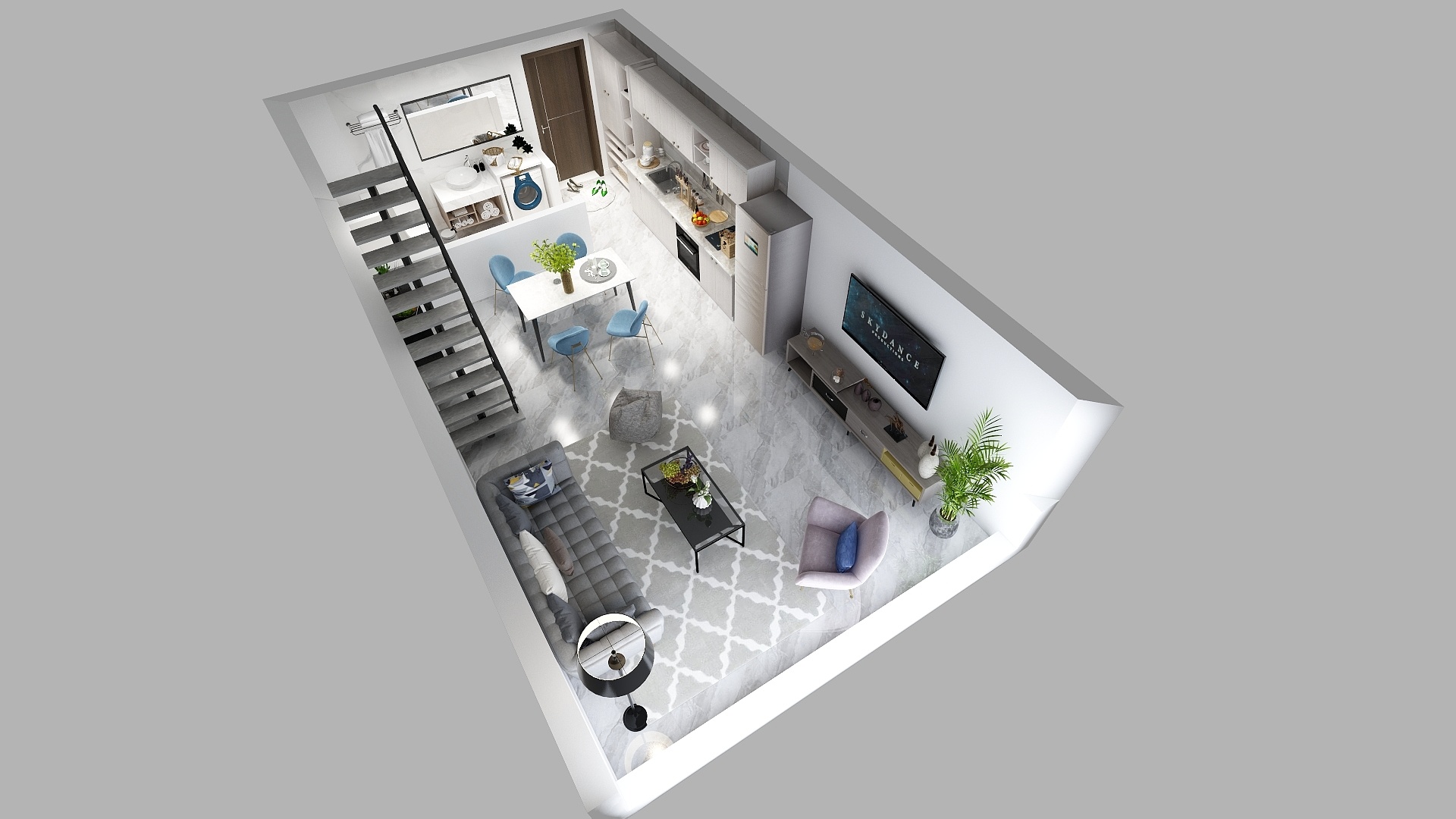 观达装饰设计-北欧loft公寓-装修设计方案