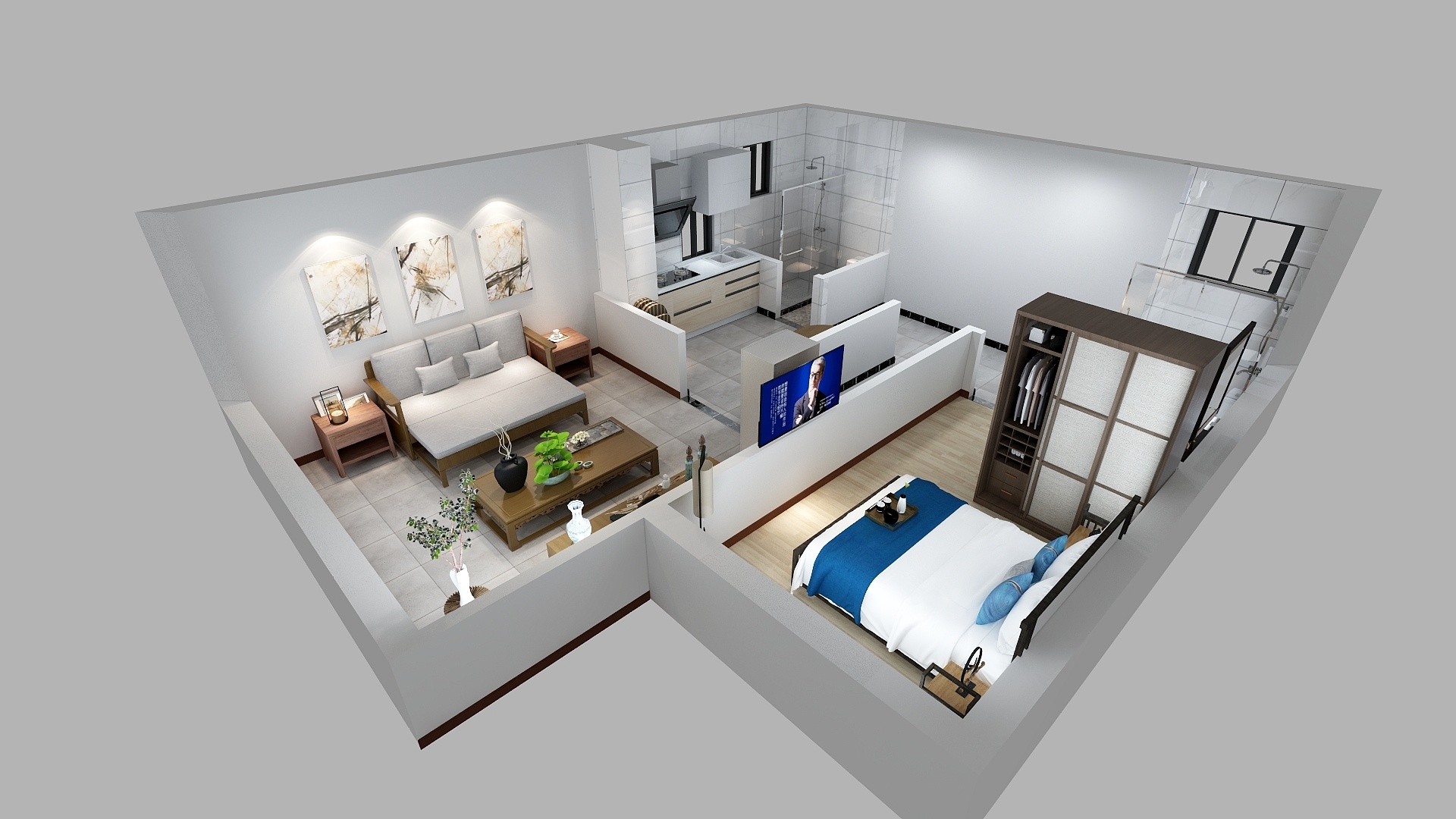 言茶轩1108-仙凡福第A5#106（2F）-Model-装修设计方案