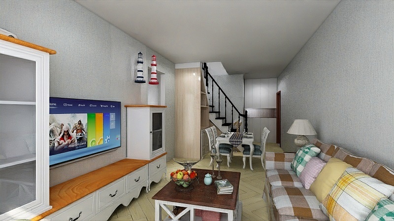 seventaseter-中昂彩云台台跃层公寓6号户型方案-装修设计方案