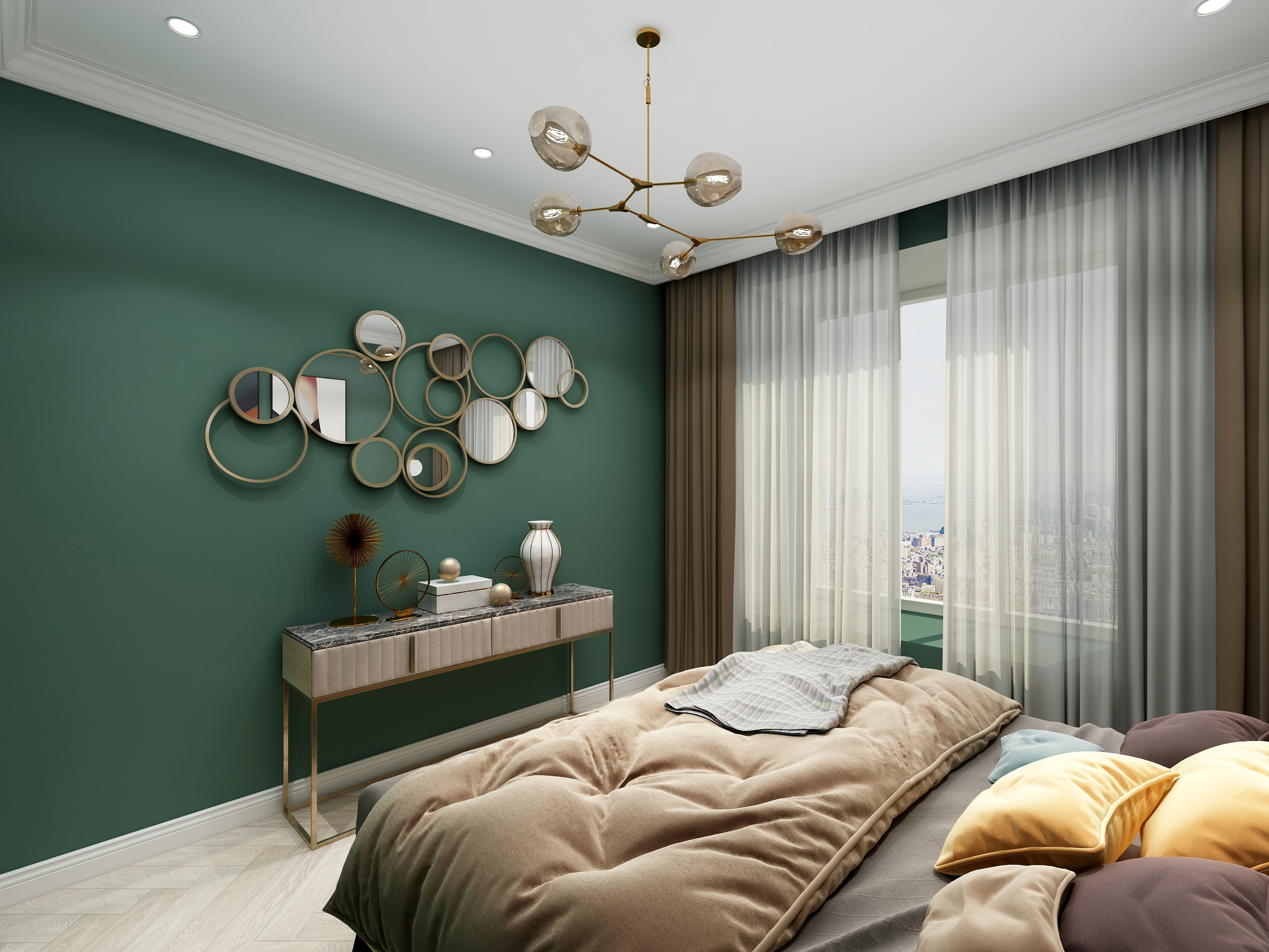 egQg-111方北欧三居一层主卧装修效果图第3张