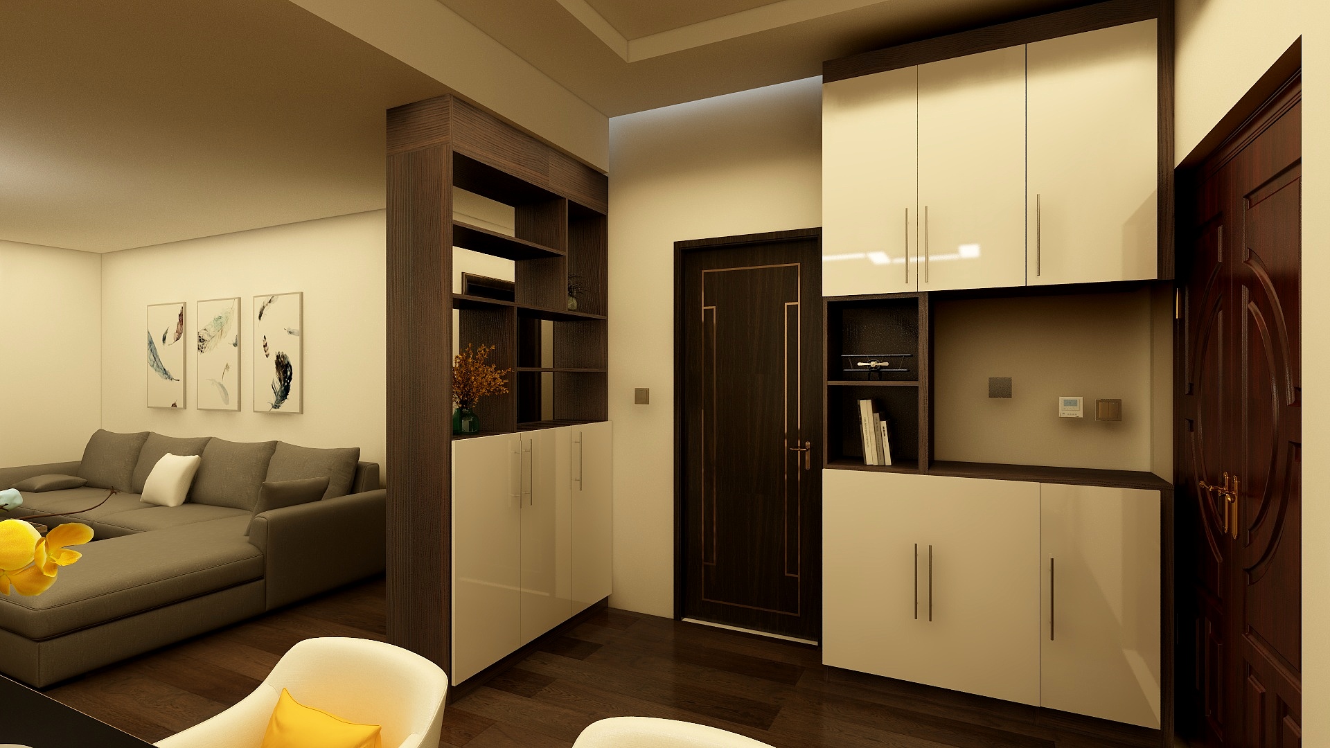 ╰只是 一朵 蘑菇哎-环球汇天誉118.00㎡L型户型3室2厅2卫1厨-装修设计方案