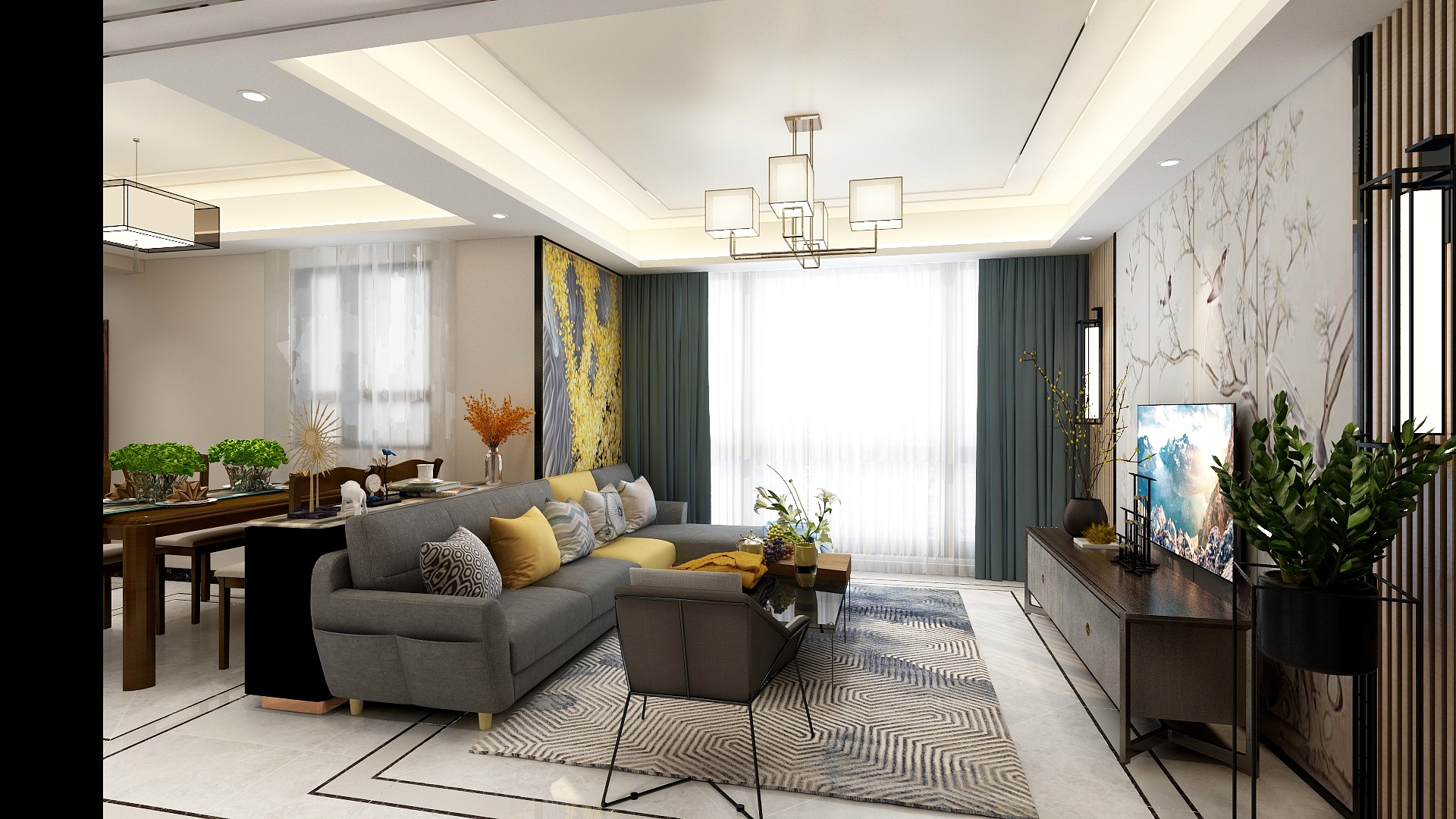 壹诺工作室-华府105户型-装修设计方案