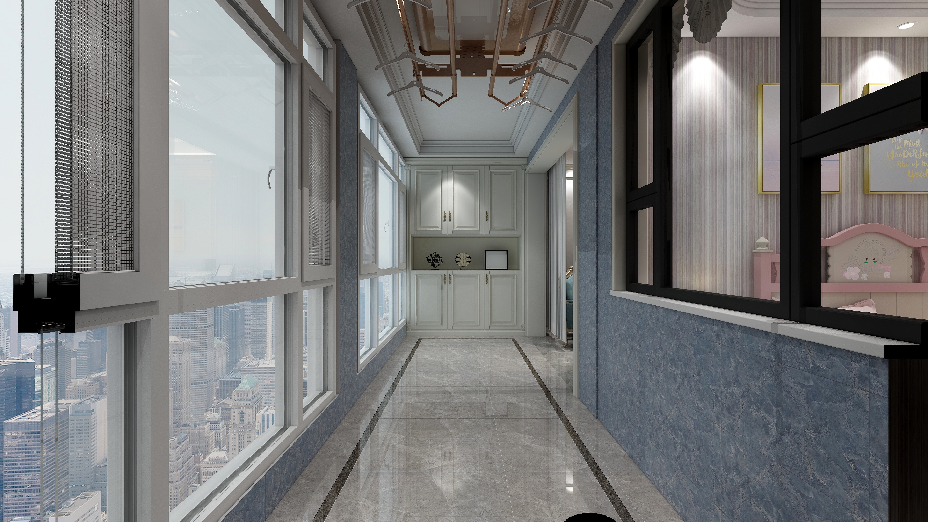 131****7800-135㎡简欧三居一层阳台装修效果图第1张