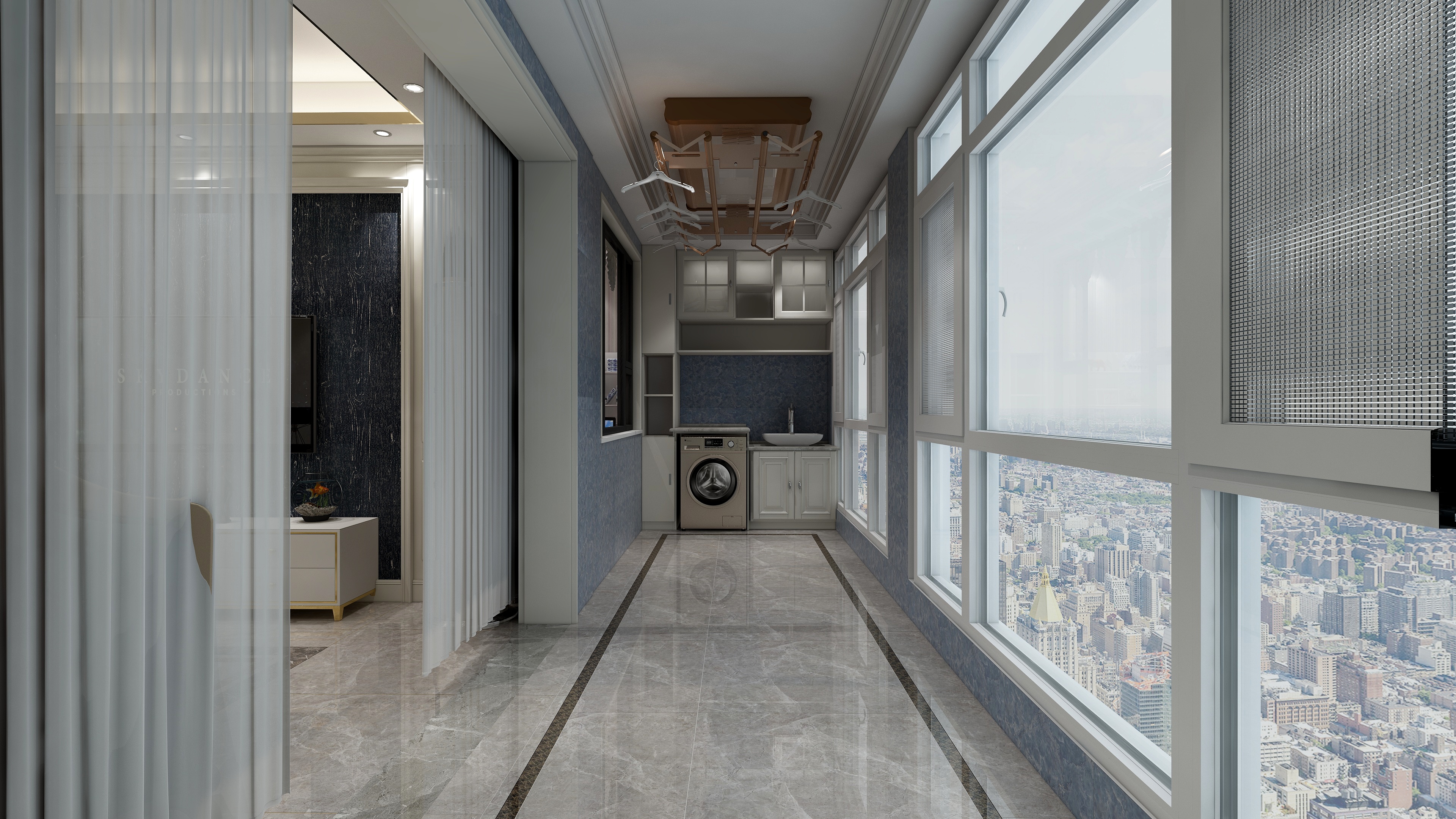 131****7800-135㎡简欧三居一层阳台装修效果图第2张