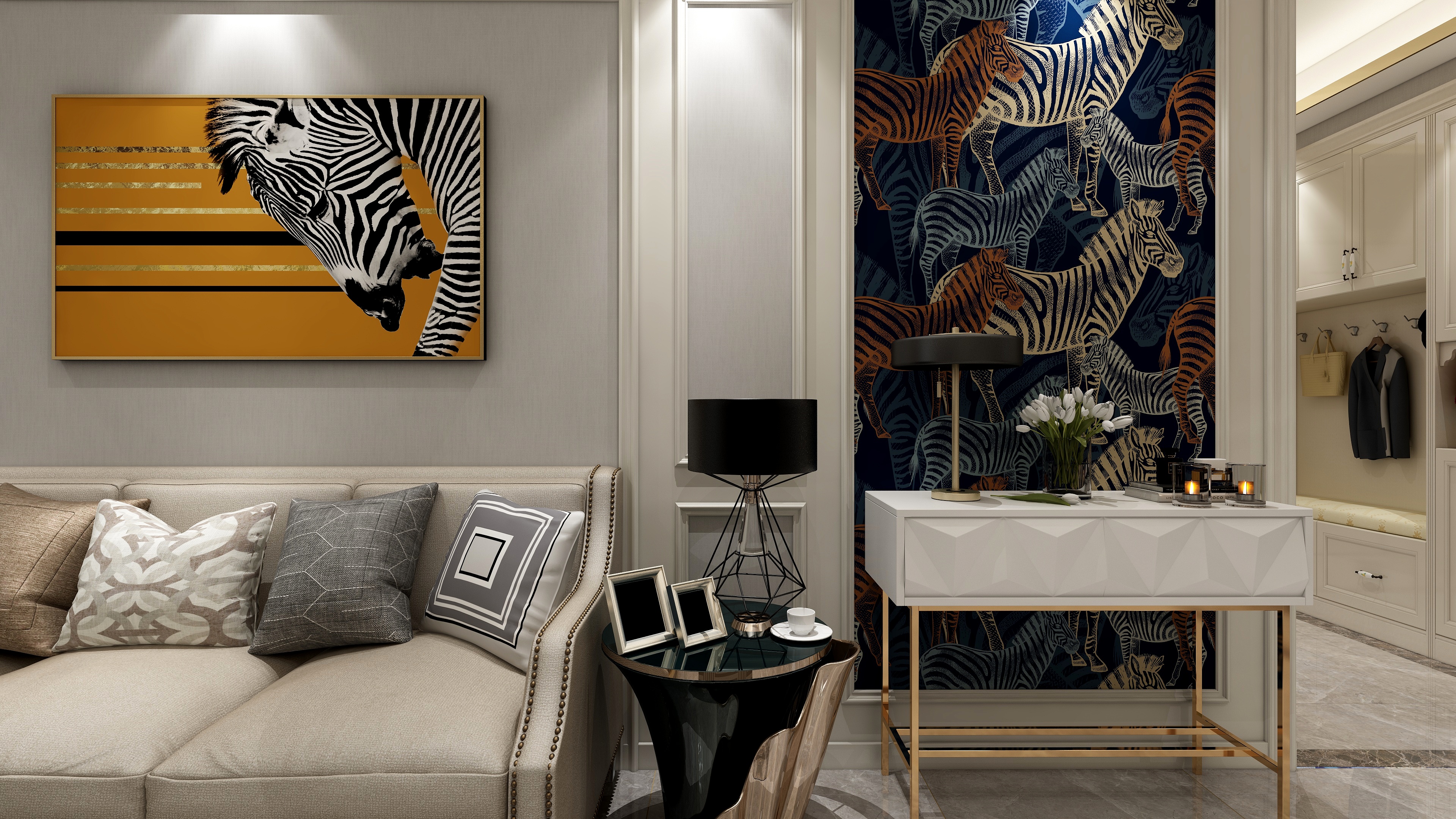 131****7800-135㎡简欧三居装修效果图