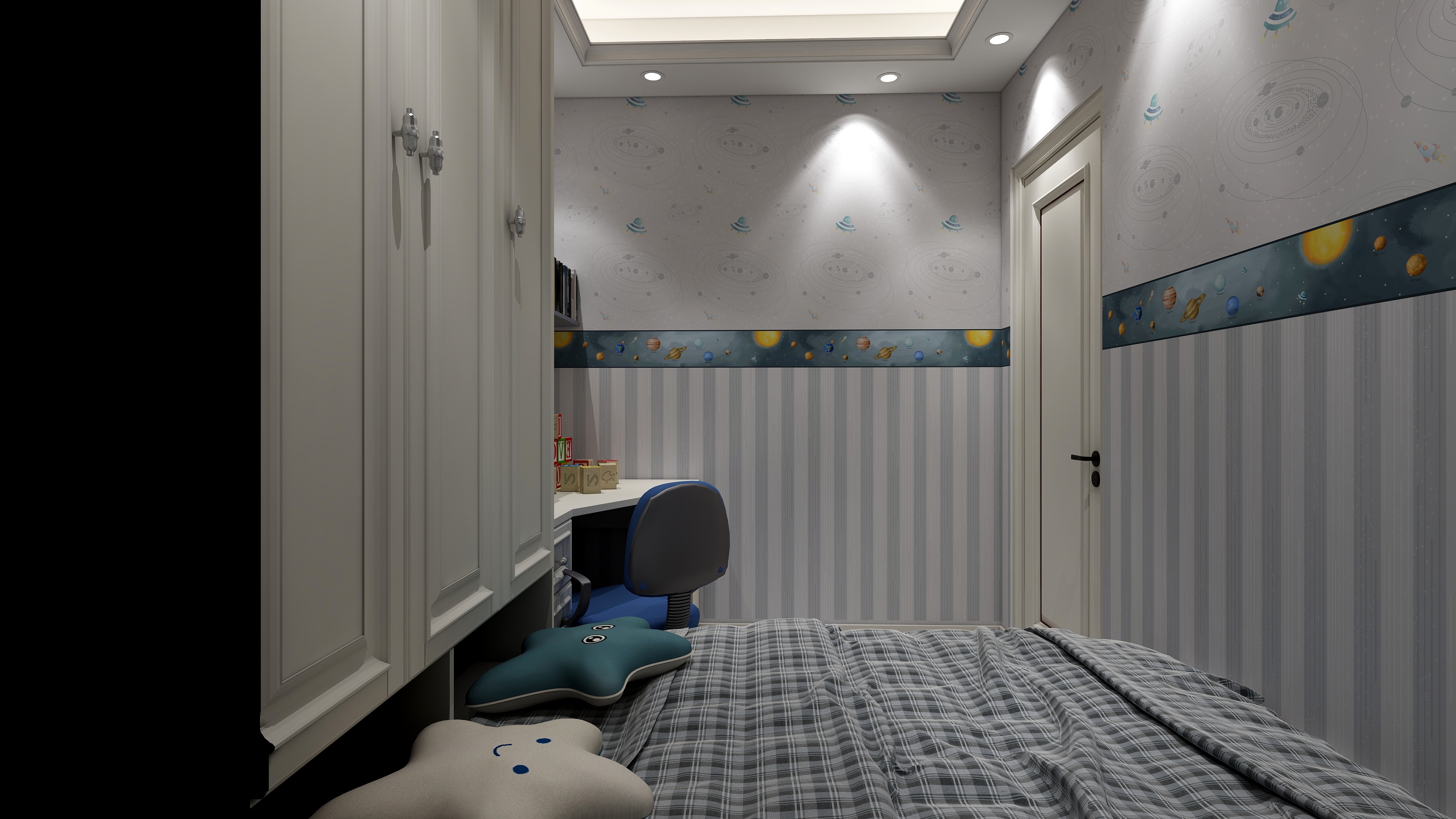 131****7800-135㎡简欧三居一层男孩房装修效果图第1张