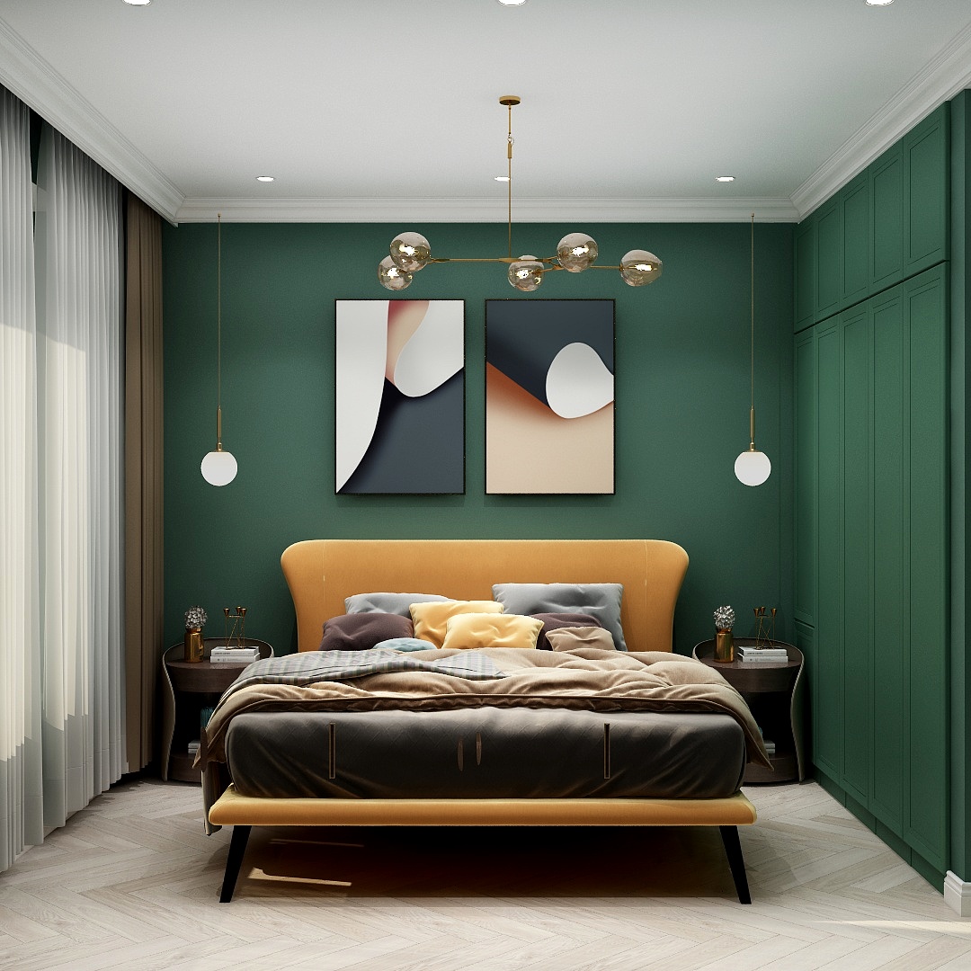 egQg-111方北欧三居一层主卧装修效果图第1张