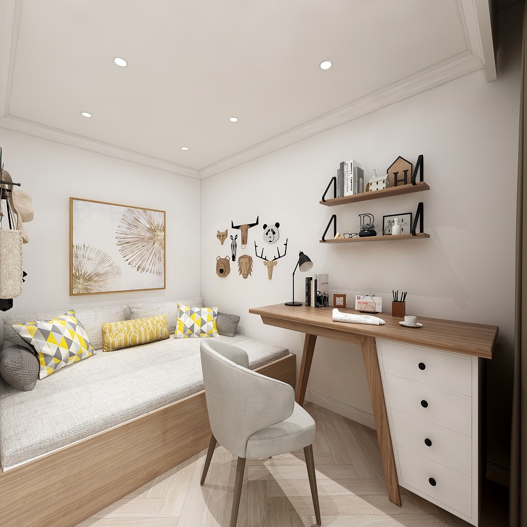 egQg-111方北欧三居一层书房装修效果图第1张