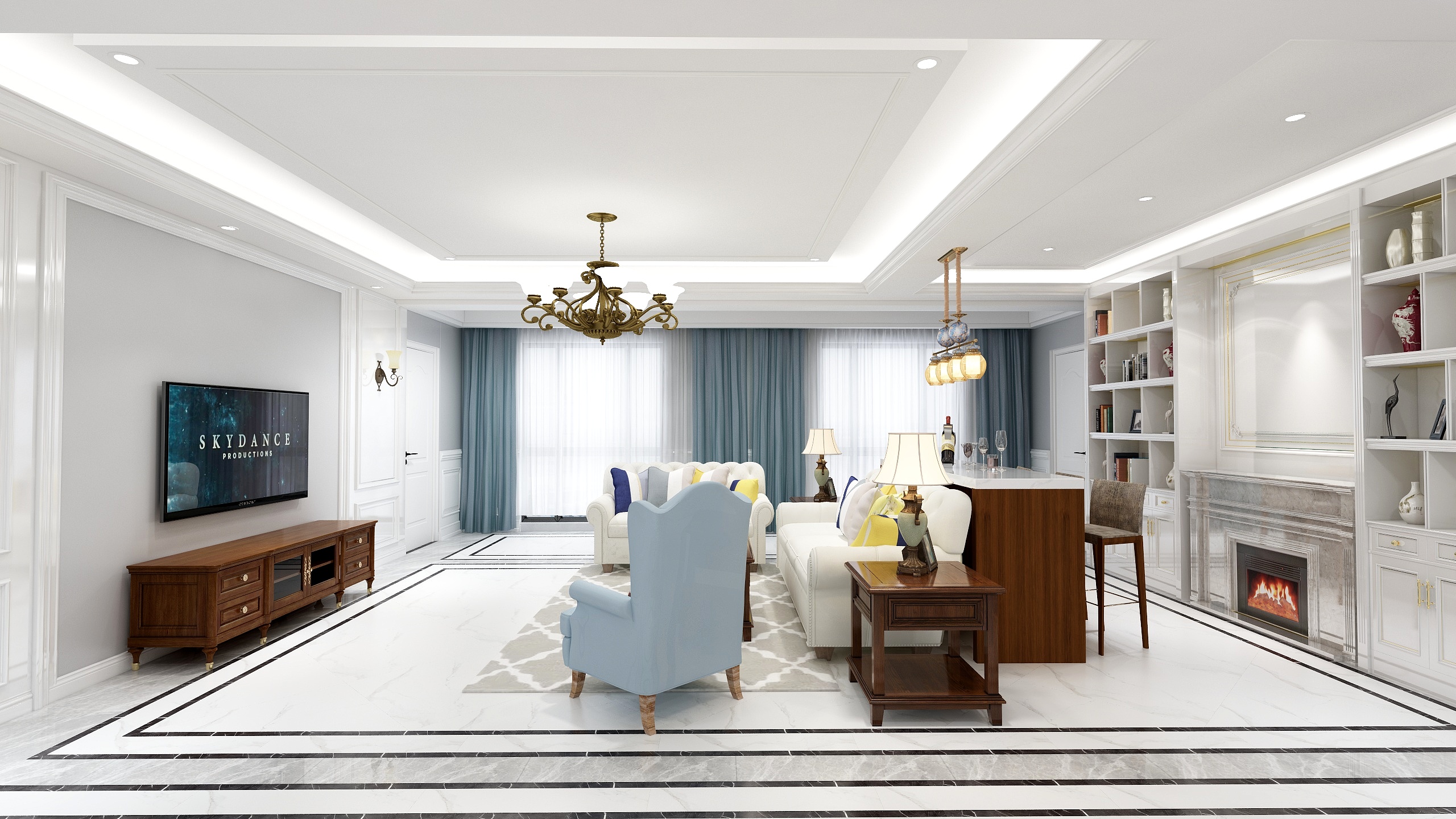 左寻设计-褚姐效果图-装修设计方案