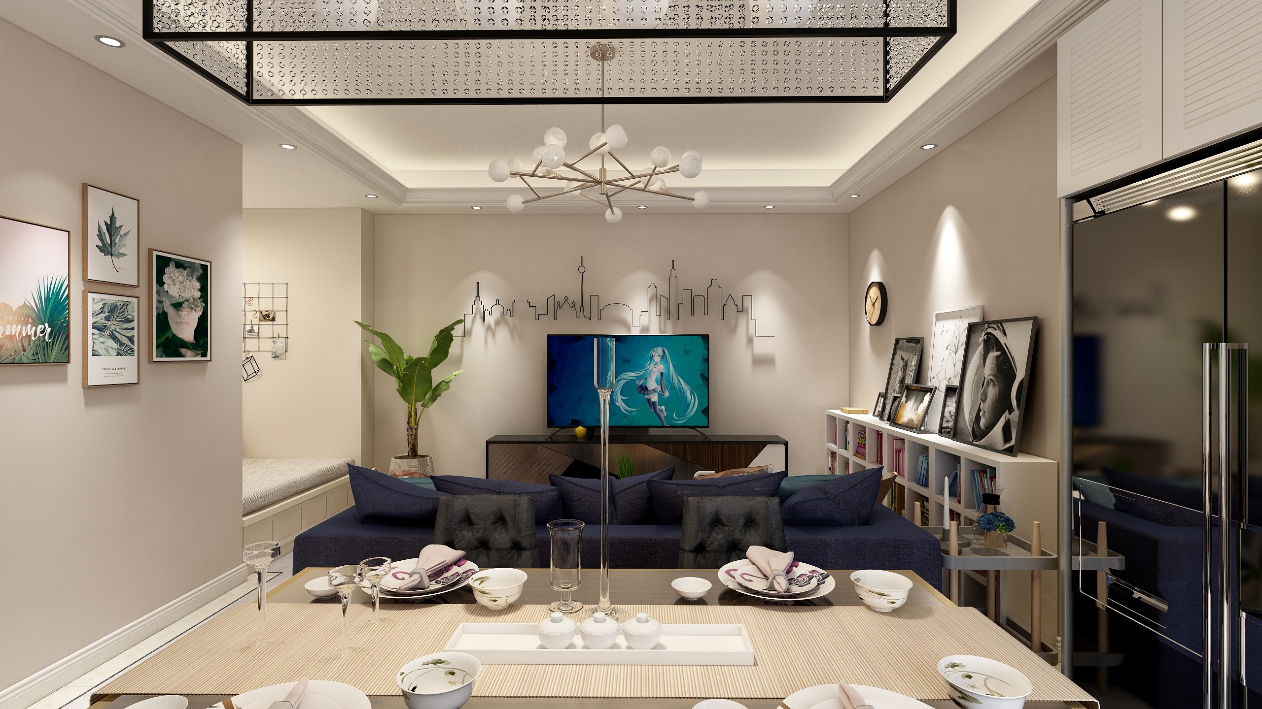 江苏九富张茹-单身男青年现代简约-装修设计方案