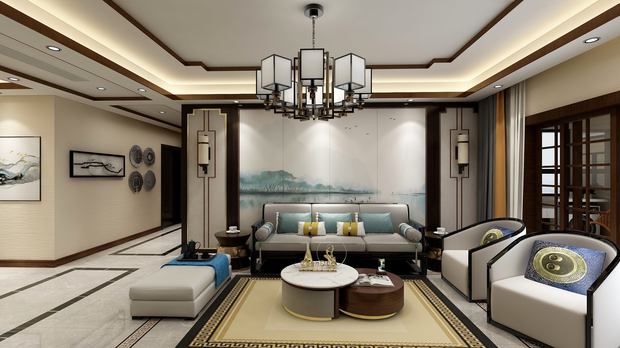 周宇昕-仕禾装饰中环国际新中式143平-装修设计方案