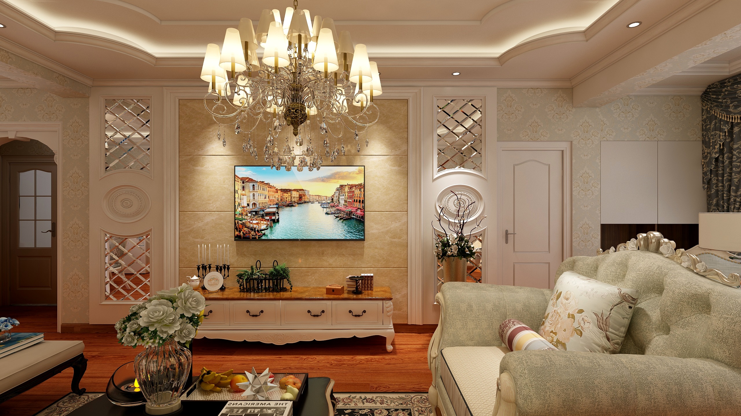 雷子原创设计-祁连恒通家园130简欧-装修设计方案