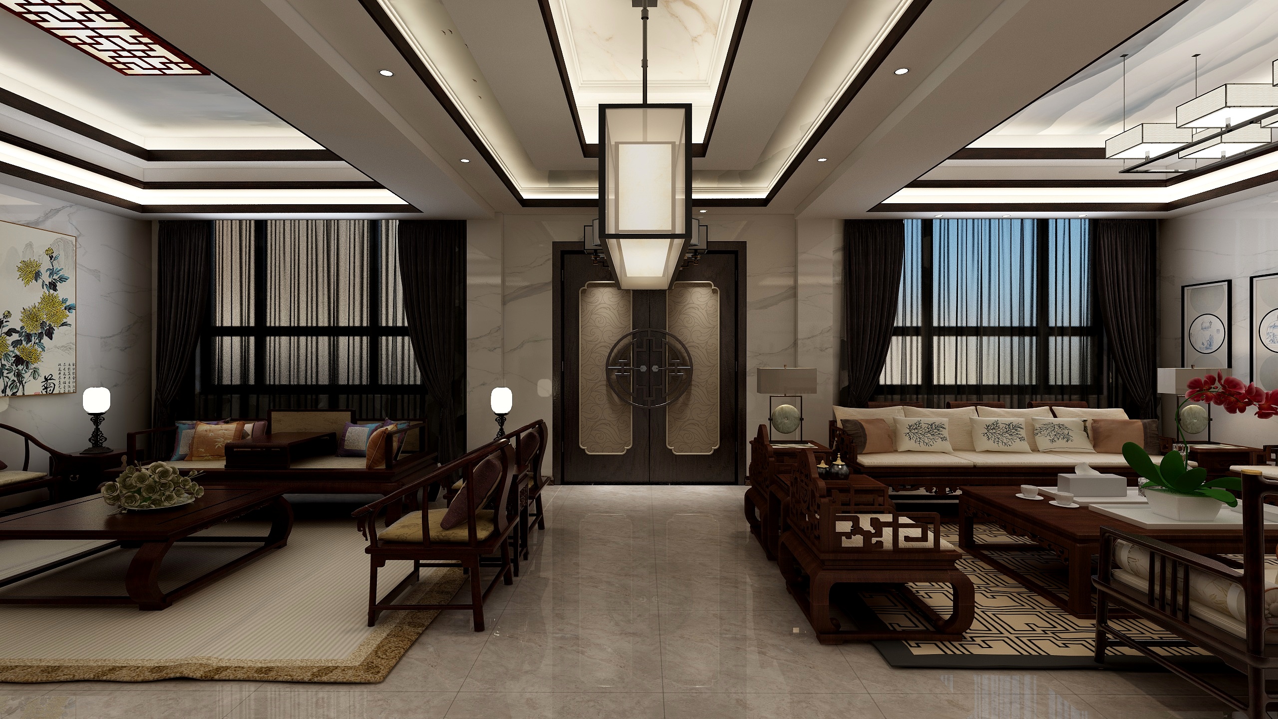 Din李-项路1层效果图-副本-装修设计方案