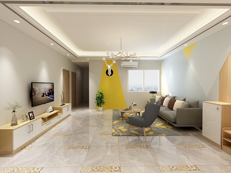 罗明启-客厅撞色练习1-装修设计方案