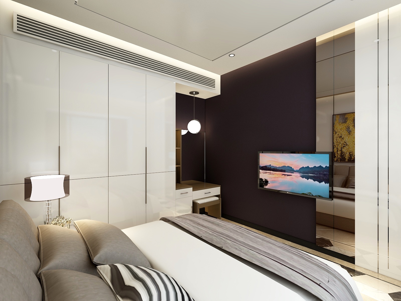 廸偉-80㎡后现代两居装修效果图