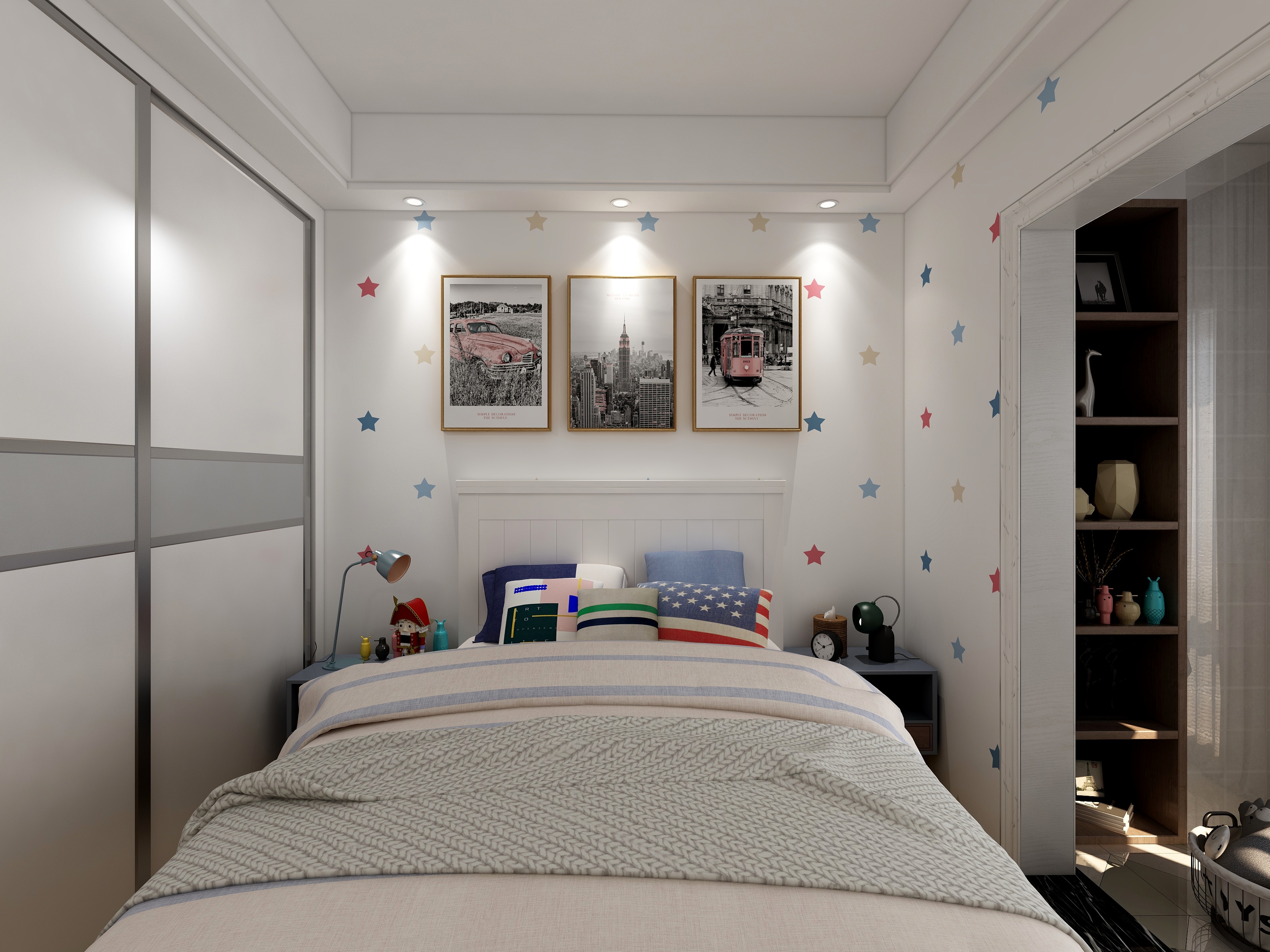 王瑛-132方北欧两居一层次卧装修效果图第2张