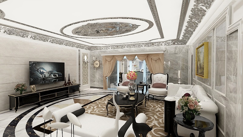 有毅思-欧式风格190平方-装修设计方案