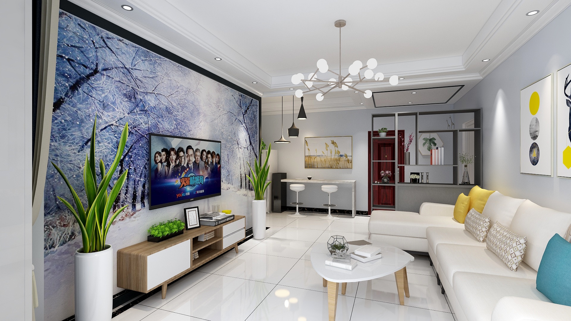 鼎峰装饰空间设计-祥瑞首府一号楼一单元11层中户两室张普家最终完工方案-装修设计方案